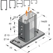 Halter für C-Profil SX 45-L, längs